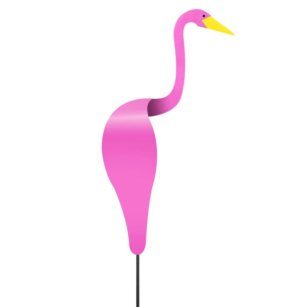 Flamingo Garten Windanzeiger, Aluminium Skulptur, handgefertigt und sehr dekorativ für außen.