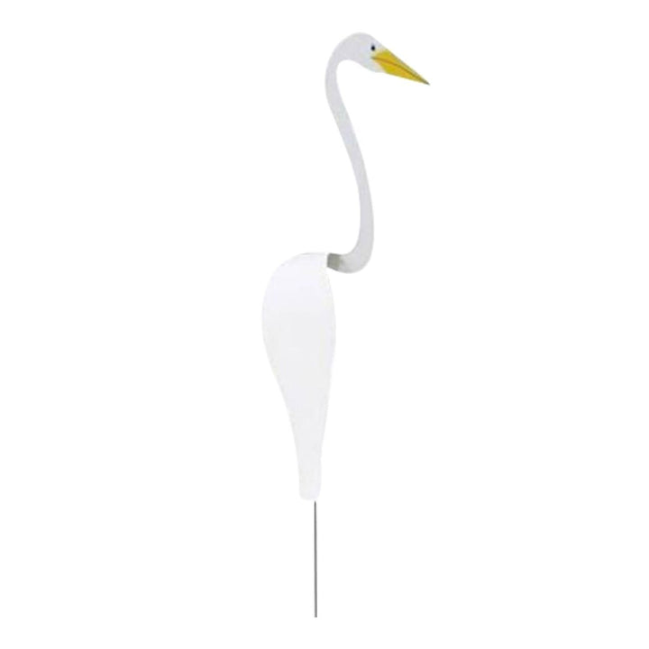 Dekorativer Flamingo aus Aluminium, handgefertigt, auch als stilvoller Windanzeiger im Garten.