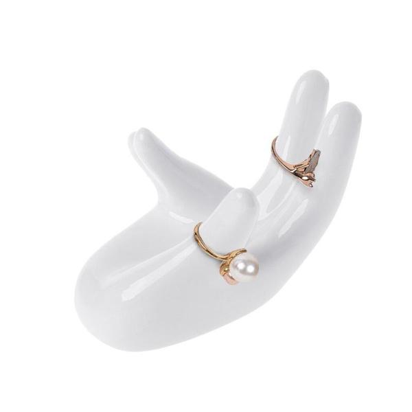 Vielseitiger Keramikhalter für Luftpflanzen & Schmuck, handgeformt, moderne Dekoration, Geschenkidee.