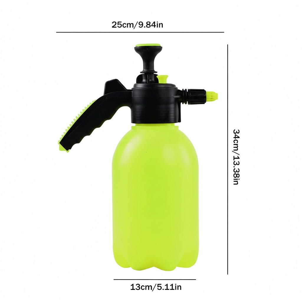 Blauer Handpumpen-Gartensprüher mit präziser, verstellbarer Düse, perfekt für Bewässerung & Pflege.