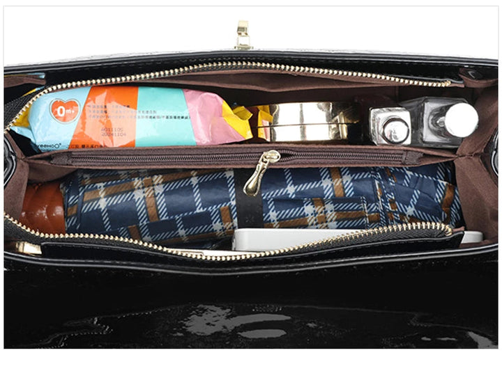 Luxuriöse Damen Handtasche, eleganter Alltagsbegleiter mit Blumenmuster und Reißverschluss.