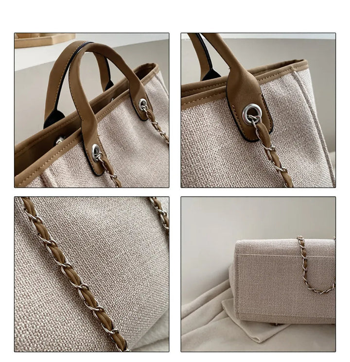 Trendige Damen Modetasche in Khaki, elegante Schultertasche für stilbewusste Frauen.