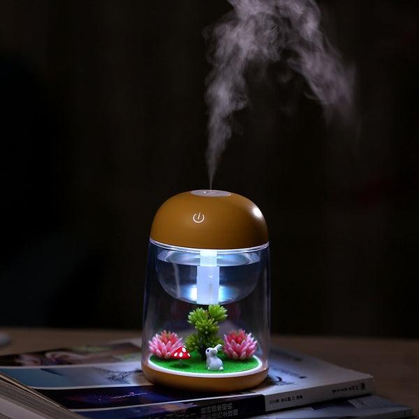 Origineller Hasen Pilz Luftbefeuchter und Nachtlicht, eine tolle Geschenkidee für Kinder und Hasenliebhaber.