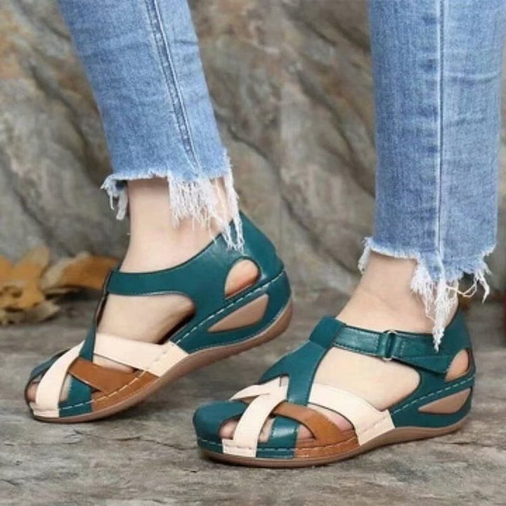 Heidi-Mode Damen Orthopädische Keilsandalen für Sommer, stilvoll & bequem, perfekt für Fußgesundheit.