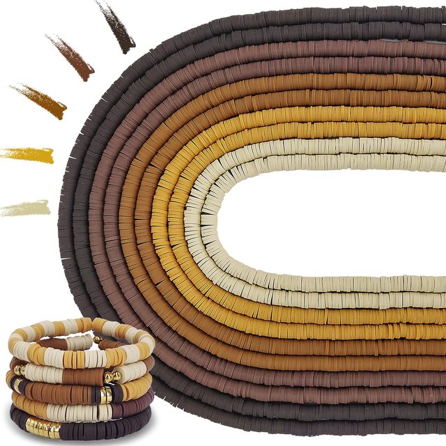 Buntes Polymer Lehmperlen Kit zur Schmuckherstellung; ideal für DIY Armbänder & Halsketten.
