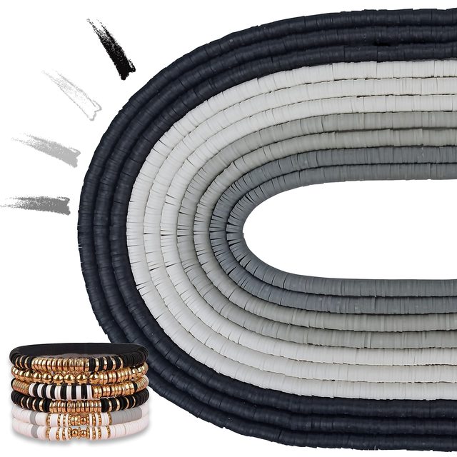 Komplettes Bastelset mit Polymer-Ton Perlen & Zubehör; für kreativen DIY-Schmuck.