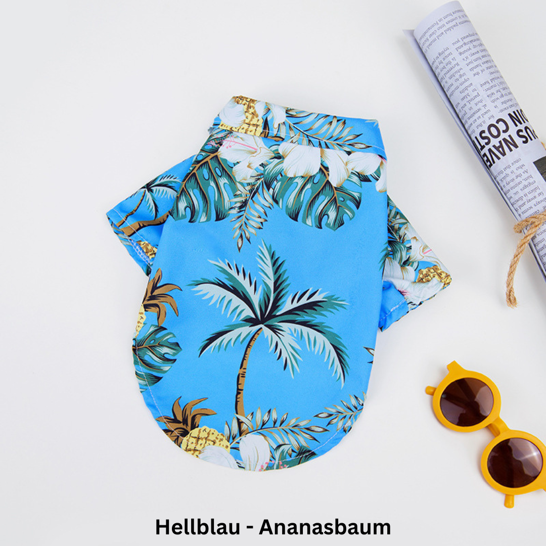 Premium Hawaii-Hundeshirt, leichtes Material, sommerliche Hundemode für alle Rassen, komfortabel.