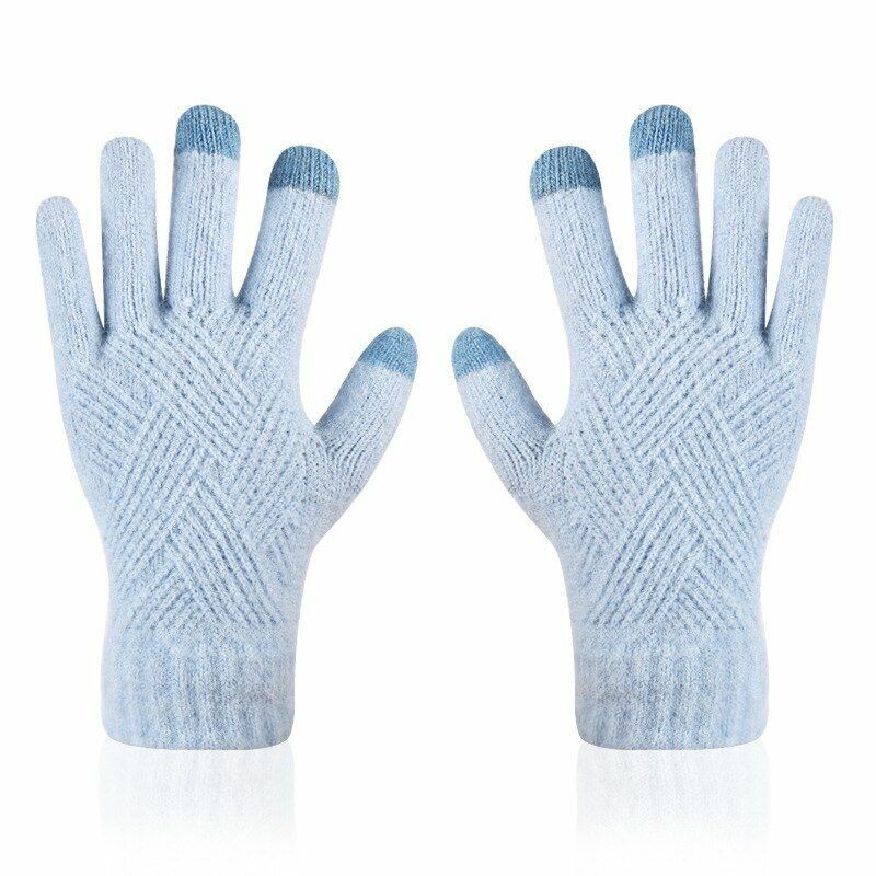Warme Damenhandschuhe für Outdoor-Aktivitäten im Winter. Kuschelig, bequem und touchscreen-kompatibel.