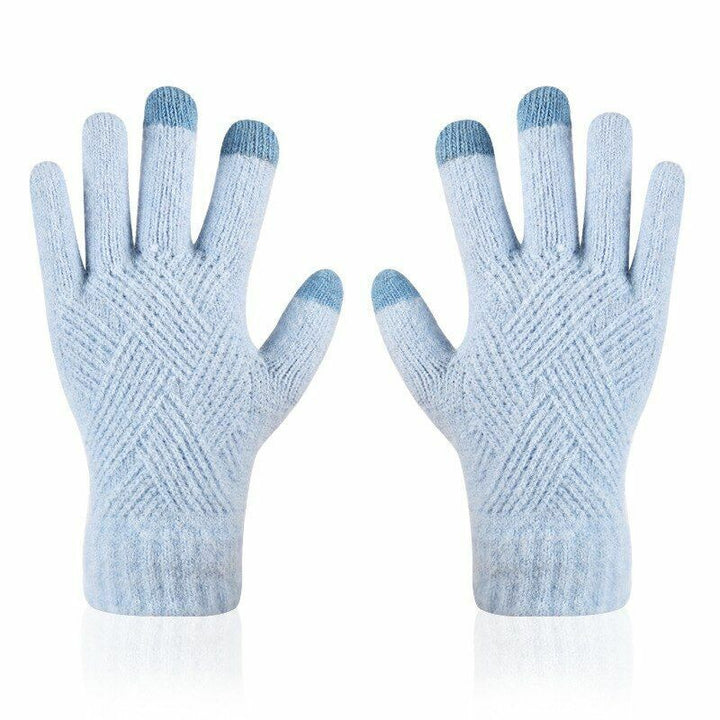 Warme Damenhandschuhe für Outdoor-Aktivitäten im Winter. Kuschelig, bequem und touchscreen-kompatibel.