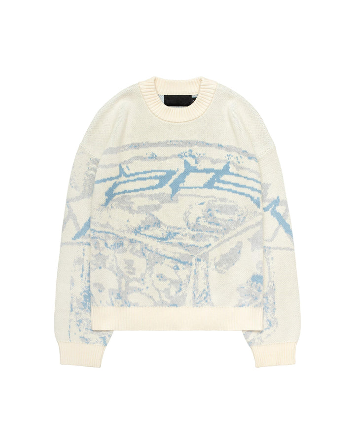 Stylischer oversized Damenpullover mit modischem, einzigartigem Muster für Herbst/Winter.