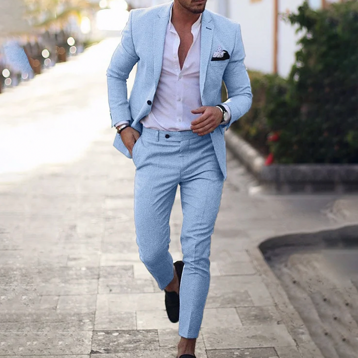 Komplettes Herrenanzug-Set: Elegantes Sakko und passende Business-Hose, ideal für Büro und formelle Anlässe.