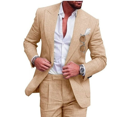 Zeitloser Businessanzug für Herren, ein stilvoller Zweiteiler für professionelle Eleganz und Komfort.
