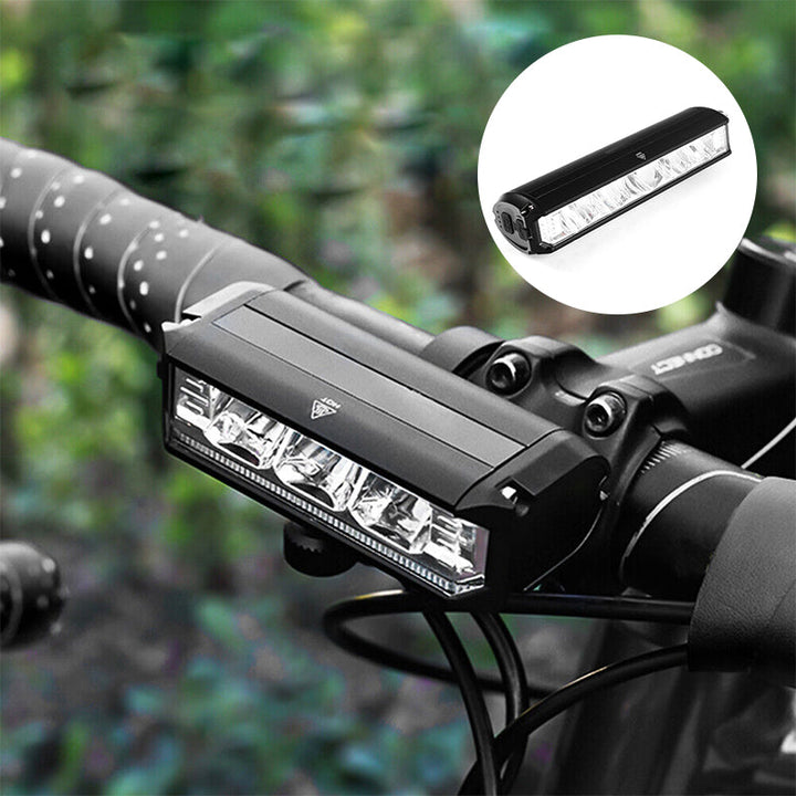 Helles LED-Fahrradlicht für sichere Nachtfahrten. 900 Lumen, USB-aufladbar, wasserdicht.