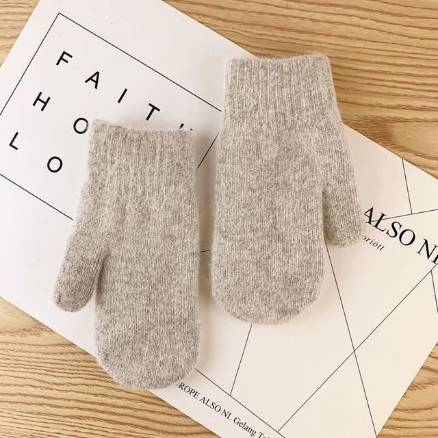 Warme Plüschhandschuhe als Geschenkidee für Damen & Herren. Kuschelige Unisex Winter Fäustlinge, Einheitsgröße.