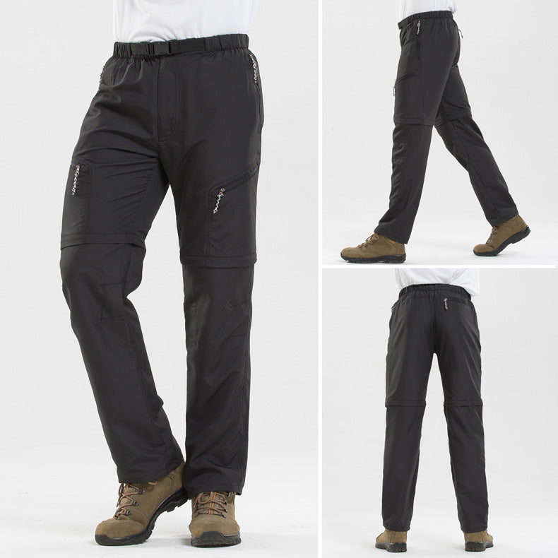 Mann trägt bequeme 2-in-1 Wanderhose, bereit für die nächste Trekkingtour.
