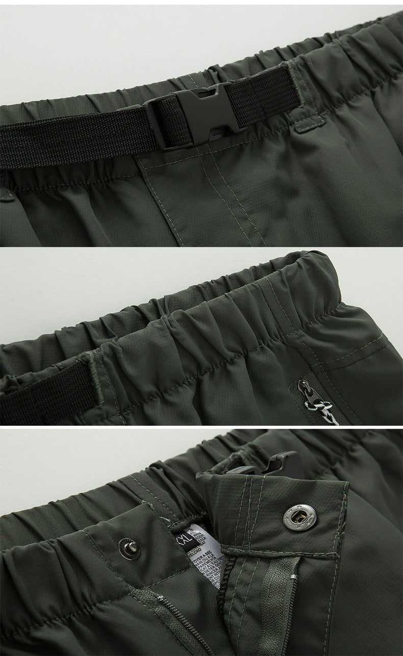 Vielseitige Herren 2-in-1 Wanderhose als kurze oder lange Hose, mit Reißverschluss-Beinen.