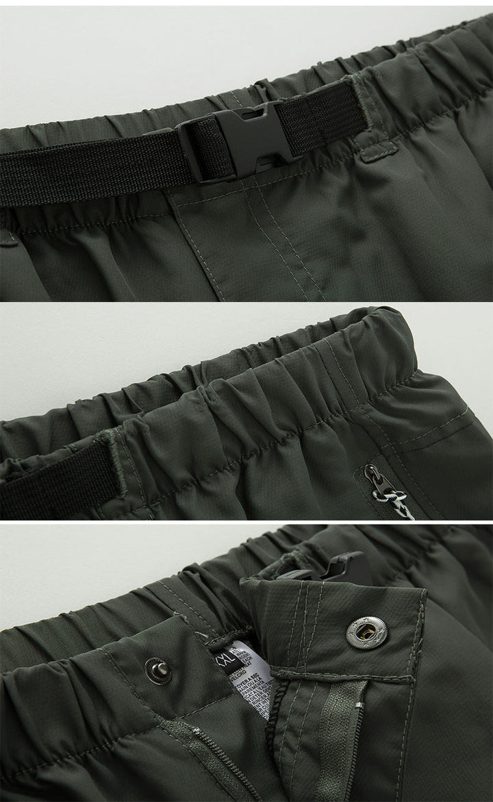 Vielseitige Herren 2-in-1 Wanderhose als kurze oder lange Hose, mit Reißverschluss-Beinen.