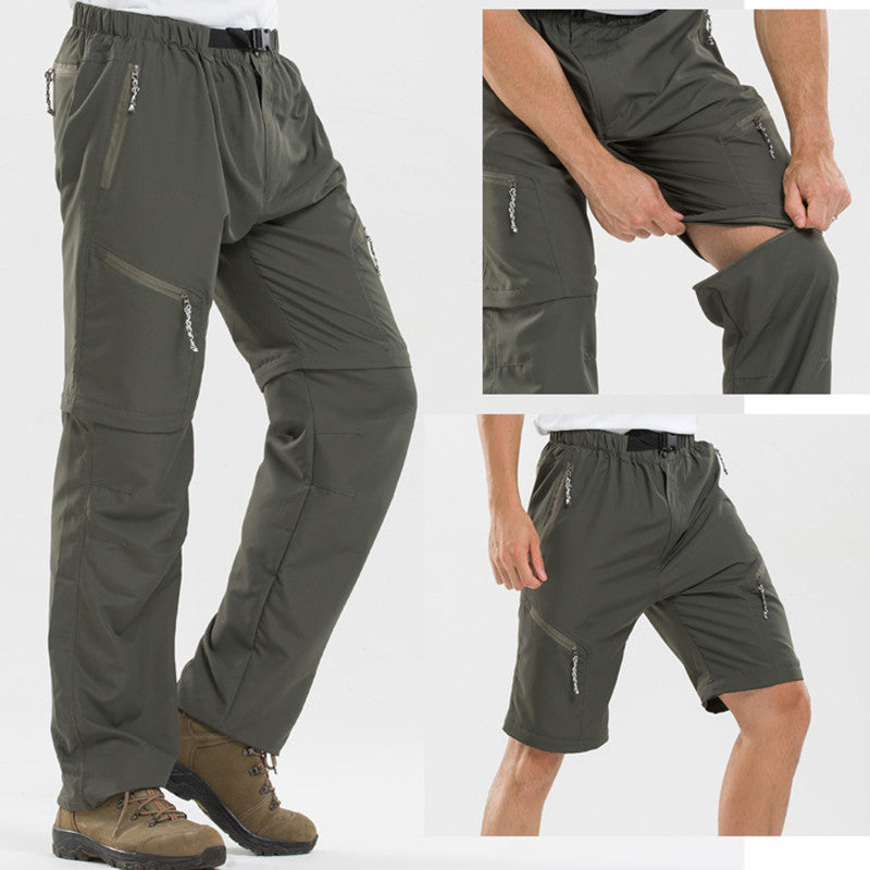 Praktische Herren Cargohose, 2-in-1 Wanderhose mit vielen Taschen für Outdoor.