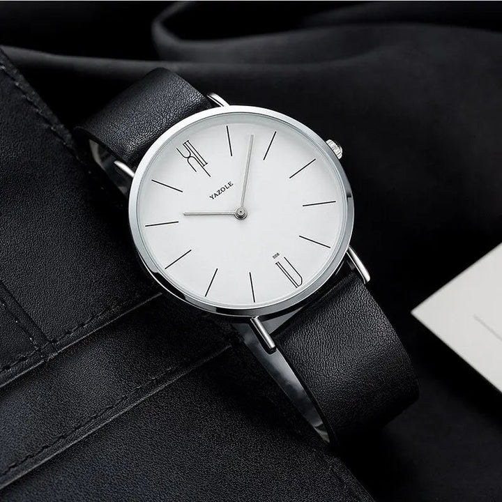 Stilvolle Herren Armbanduhr Henry am Handgelenk; perfektes Business-Accessoire und modische Freizeituhr.