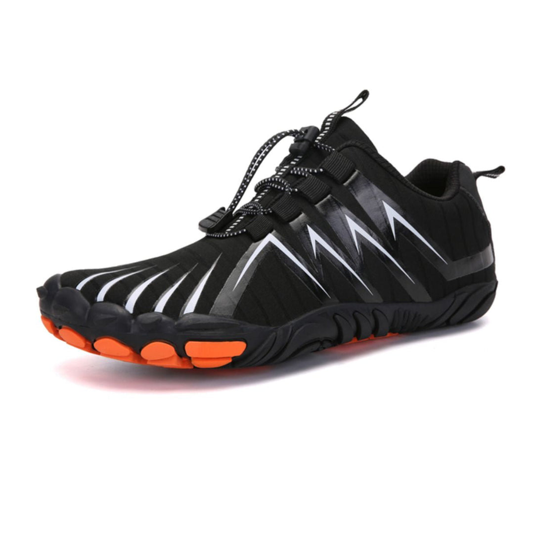 Robuster Herren Barfußschuh für Wanderungen, leicht und flexibel. Idealer Übergangsschuh.