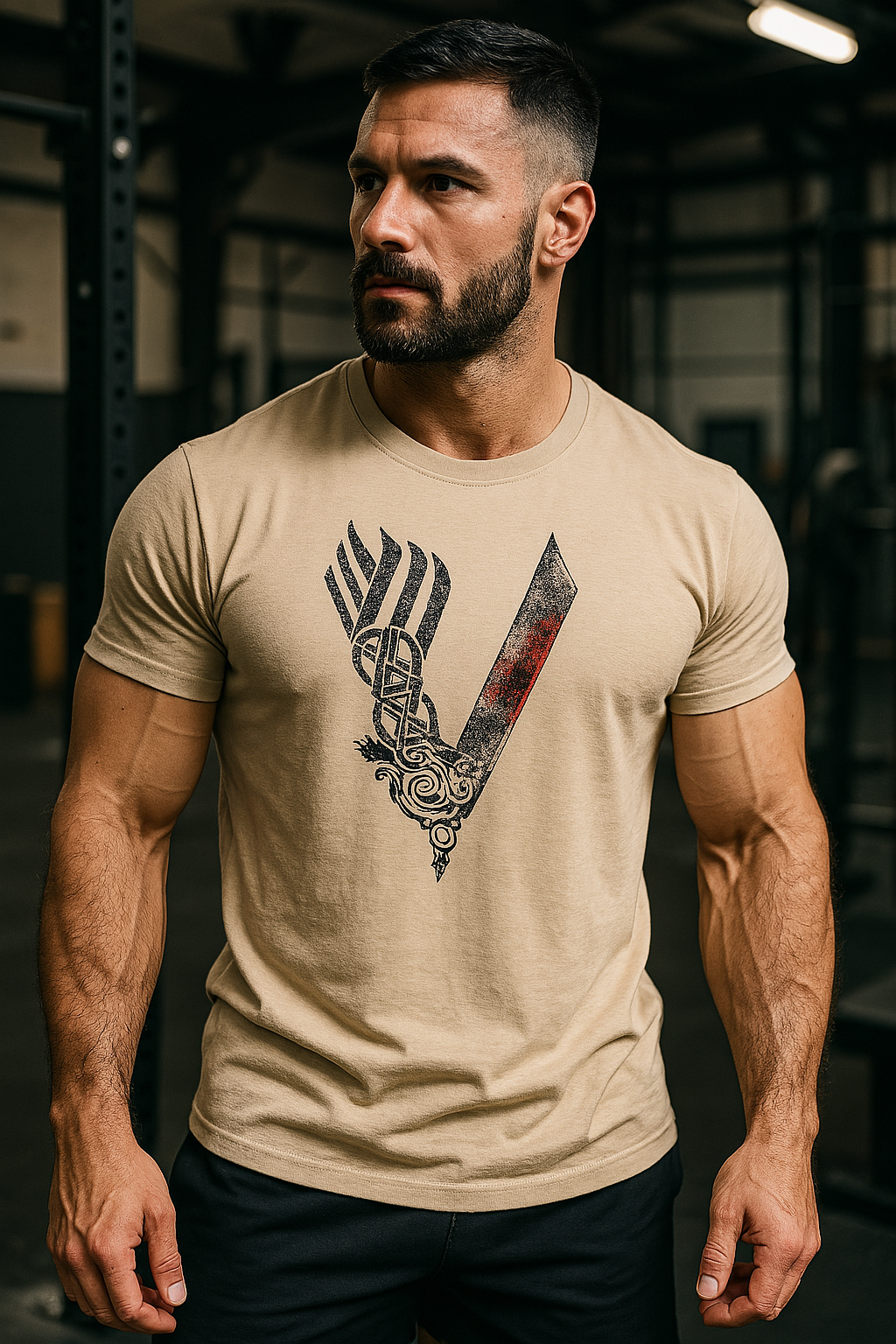 Vorderansicht Herren Basic T-Shirt, einfarbig, mit Rundhalsausschnitt. Perfektes, vielseitiges Alltagsshirt.