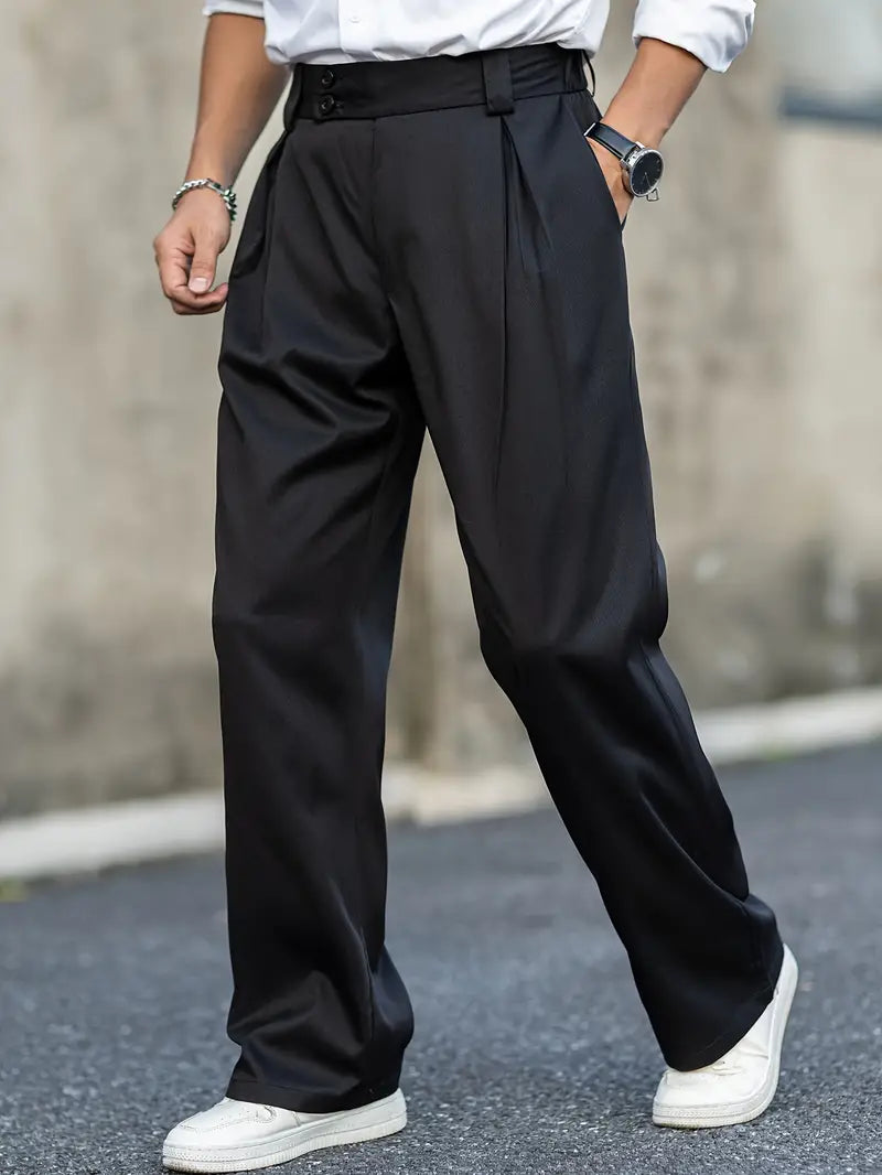 Komfortable Herrenhose Matteo mit Bundfalten. Lässiger Schnitt für entspannte Urban Outfits.