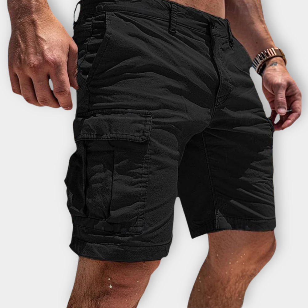 Modische Herren Cargo Shorts für den Sommer. Bequeme Casual Kurze Hose mit stylischen Seitentaschen für Männer.