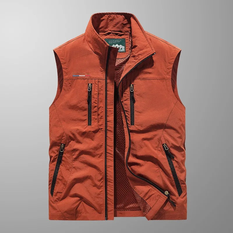 Herren Cargo-Weste, leicht & atmungsaktiv, ideal für Outdoor-Abenteuer und Freizeit.
