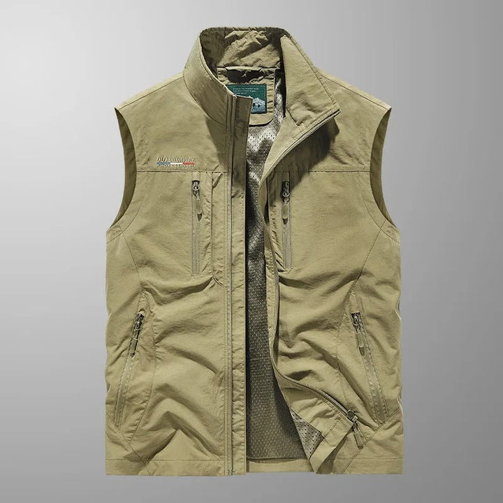 Modische Herren Cargoweste, multifunktional, ideal für Outdoor, Reisen und tägliche Freizeit-Looks.