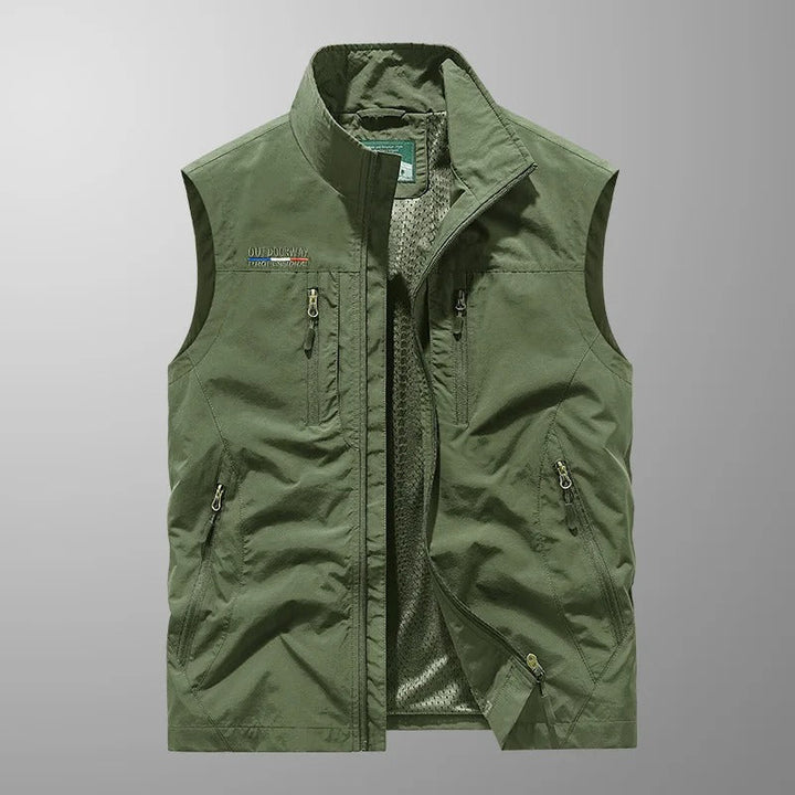 Robuste Herren Angelweste, leicht & atmungsaktiv, mit praktischen Taschen, optimal für Angeln und Outdoor.