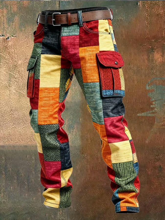 Nahaufnahme der geräumigen Seitentaschen einer bequemen Herren Cargohose, ideal für Alltag & Outdoor-Aktivitäten.
