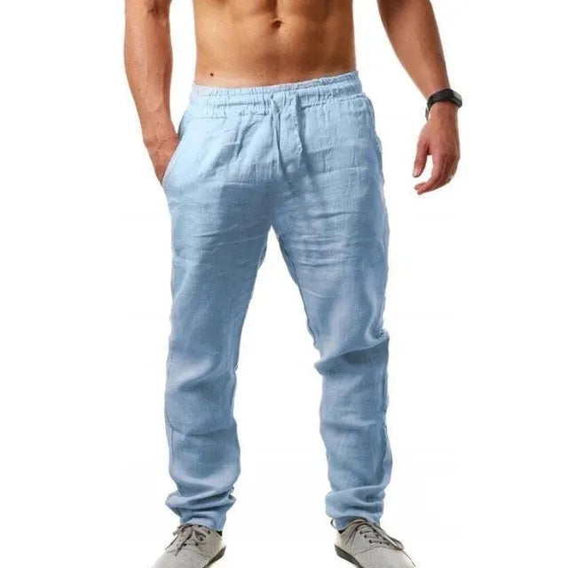 Stilvolle Herren Casual Hose für Sommer & Herbst, einfarbig, atmungsaktiv & komfortabel.