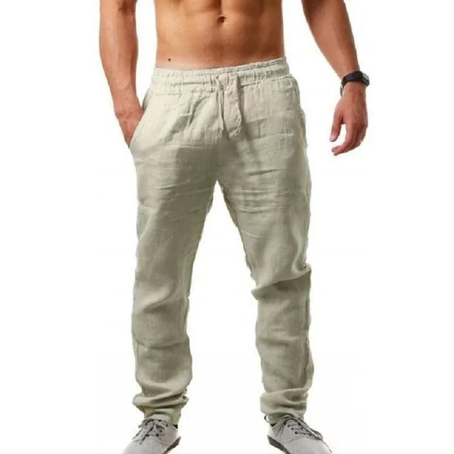 Vielseitige Herren Casual Hose, perfekt für Herbstmode, locker geschnitten & atmungsaktiv.