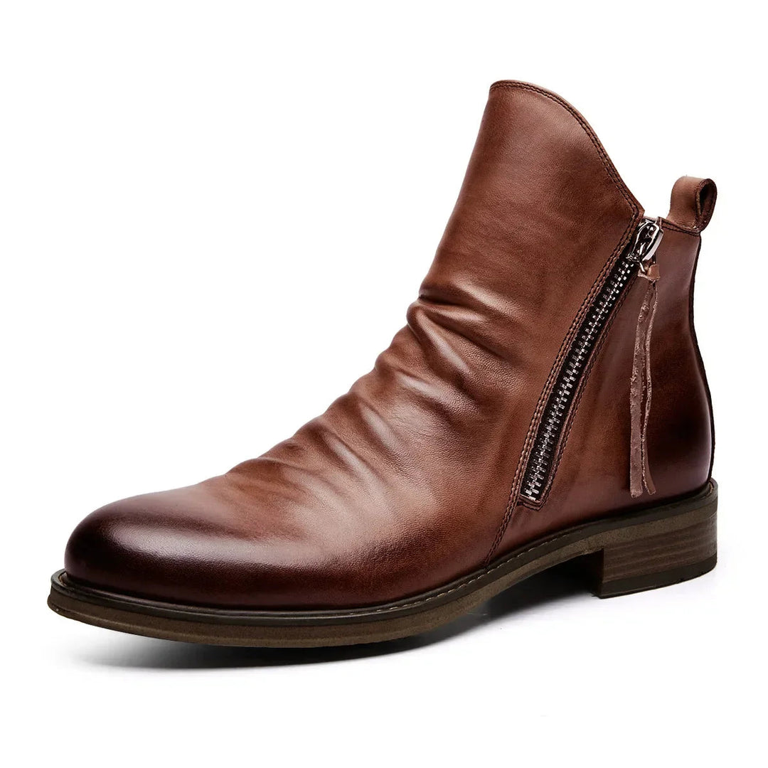 Elegante Herren Chelsea Boots, klassische Stiefeletten aus Glattleder, perfekt für Business & Anlässe.