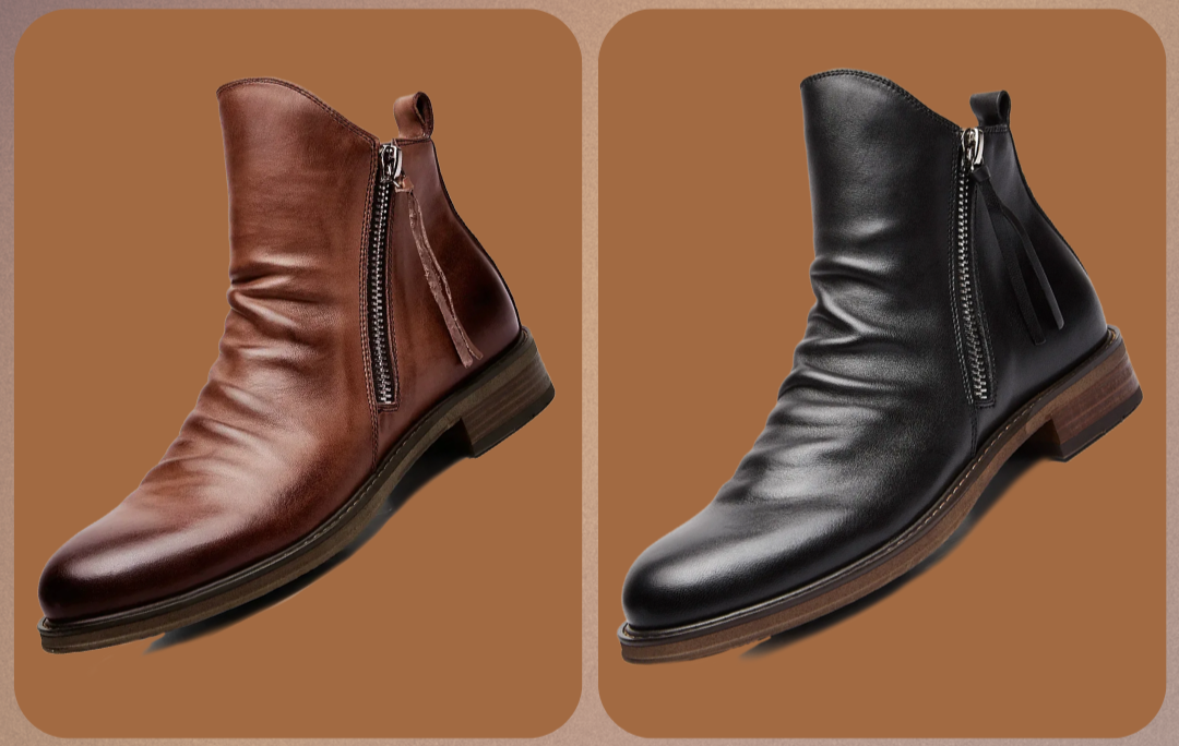 Robuste Herren Chelsea Boots, modische Stiefeletten mit Elastikeinsätzen für hohen Tragekomfort.