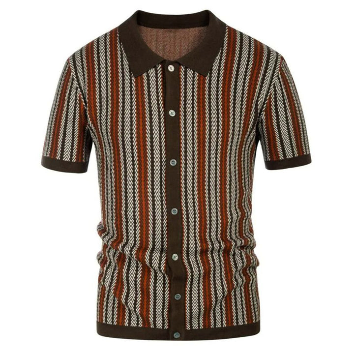 Struktur und Stoffqualität des atmungsaktiven Herren Chevron Poloshirts Julian, weich, hautfreundlich & bequem.