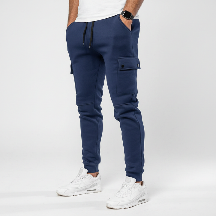 Trendige Herren cropped Hose mit Taschen, ideal als Alltagshose, sportlich-elegant und super bequem.