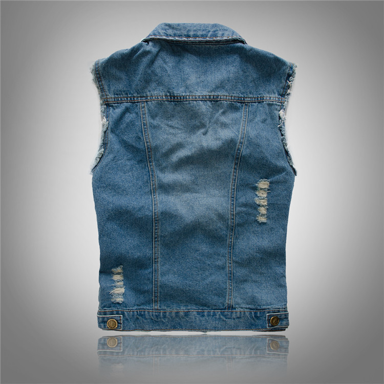 Stylische Herren Denim Weste für Freizeit. Lässiger Vintage-Stil, perfekt als modische Oberbekleidung ganzjährig.