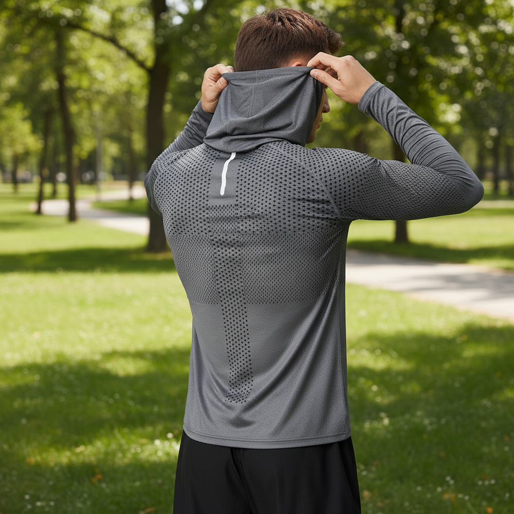 Atmungsaktives Herren Dylan Funktionskapuzenshirt, leicht & reflektierend, perfekt für Jogging & Activewear.