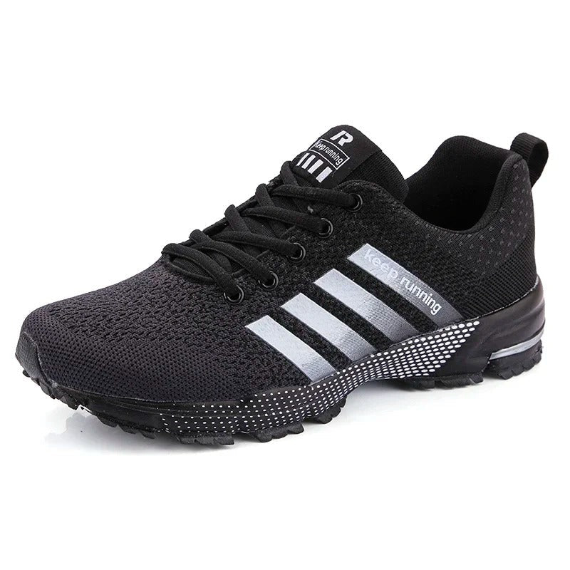 Moderne Herren Laufschuhe mit hervorragender Dämpfung und griffiger Sohle für optimalen Halt beim Sport & Joggen.