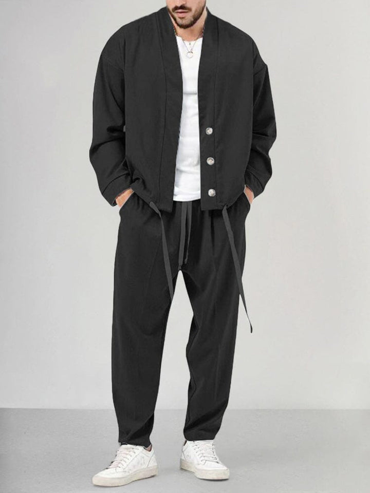 Gemütliches Herren Loungewear Komplett-Set für Entspannung und stilvolle Alltagskleidung im Frühling/Herbst.