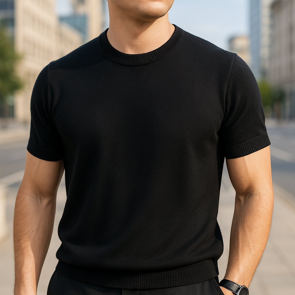 Elegantes Herren Merino Kaschmir Shirt Elias, vielseitig & modern, ideal für Freizeit & stilvolle Anlässe.