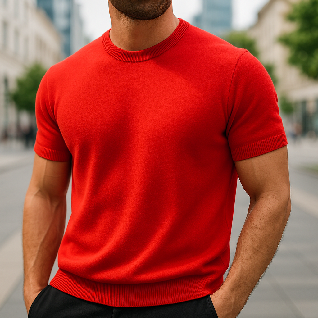 Weiches Herren Oberteil Elias aus hochwertigem Merino Kaschmir, luxuriöses Gefühl für den Alltag.