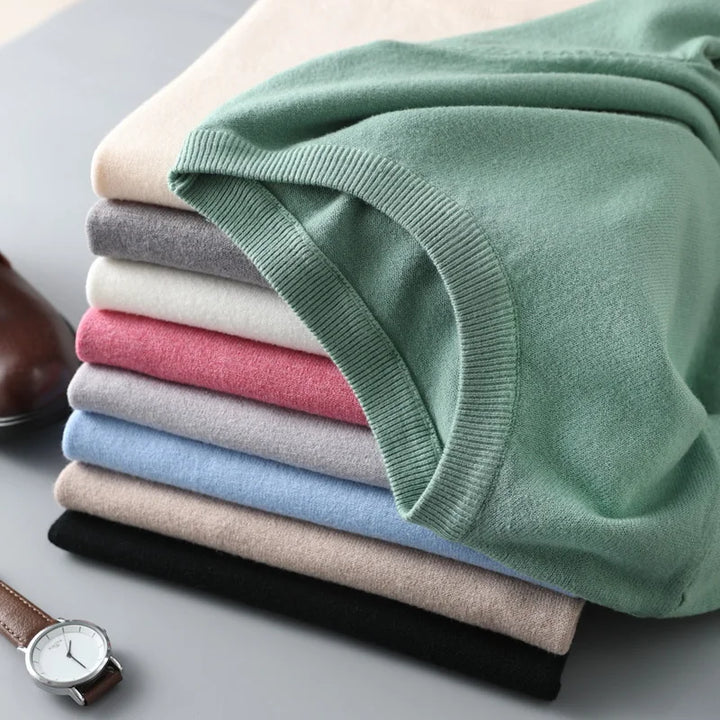 Elias Herren Freizeit-Shirt: weiches, elegantes Merino Kaschmir Oberteil mit moderner Passform.