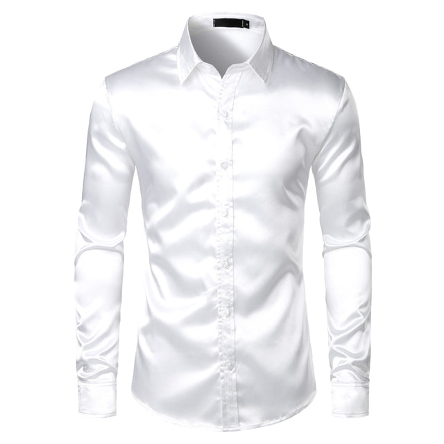 Elegantes Herren Frühlingshemd. Modisches Slim Fit Langarmhemd für Party & Business Casual.