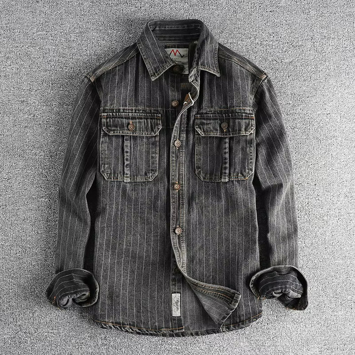 Herren Freizeithemd Anthrazit, stilvoll & bequem. Perfektes Langarmhemd für Casual & Business-Casual-Looks.
