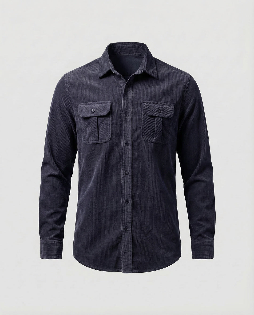 Maskulines Slim Fit Freizeithemd Vintage Stil, Langarm. Stylische Herrenmode für Casual Looks & Übergangszeit.