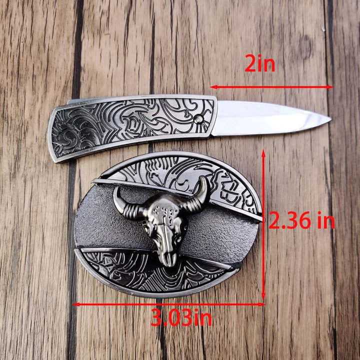 Männer Gürtelschnalle mit verdecktem Werkzeug, Zinklegierung, perfekt für EDC und Outdoor.