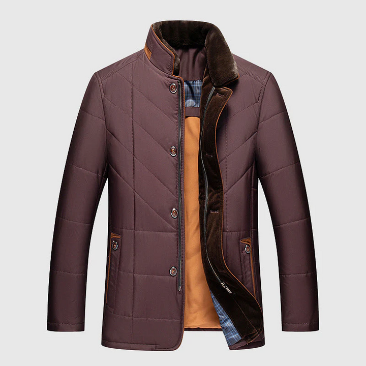 Moderne Herren Winterjacke gesteppt, robustes Design für optimale Wärme und Herrenmode. Bequeme Winterkleidung.