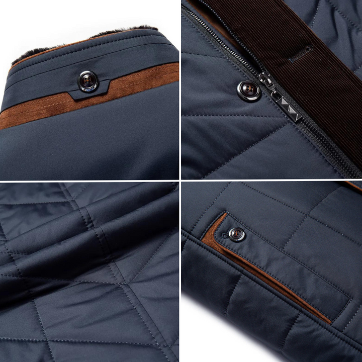 Gesteppte Herren Winterjacke für optimalen Kälteschutz. Perfekt für Outdoor-Aktivitäten und urbane Freizeit.